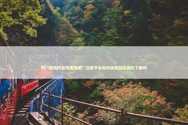 热门游戏内容观看指南：这些平台和内容类型你真的了解吗 游戏攻略